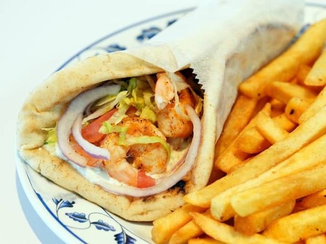 Shrimp Souvlaki.